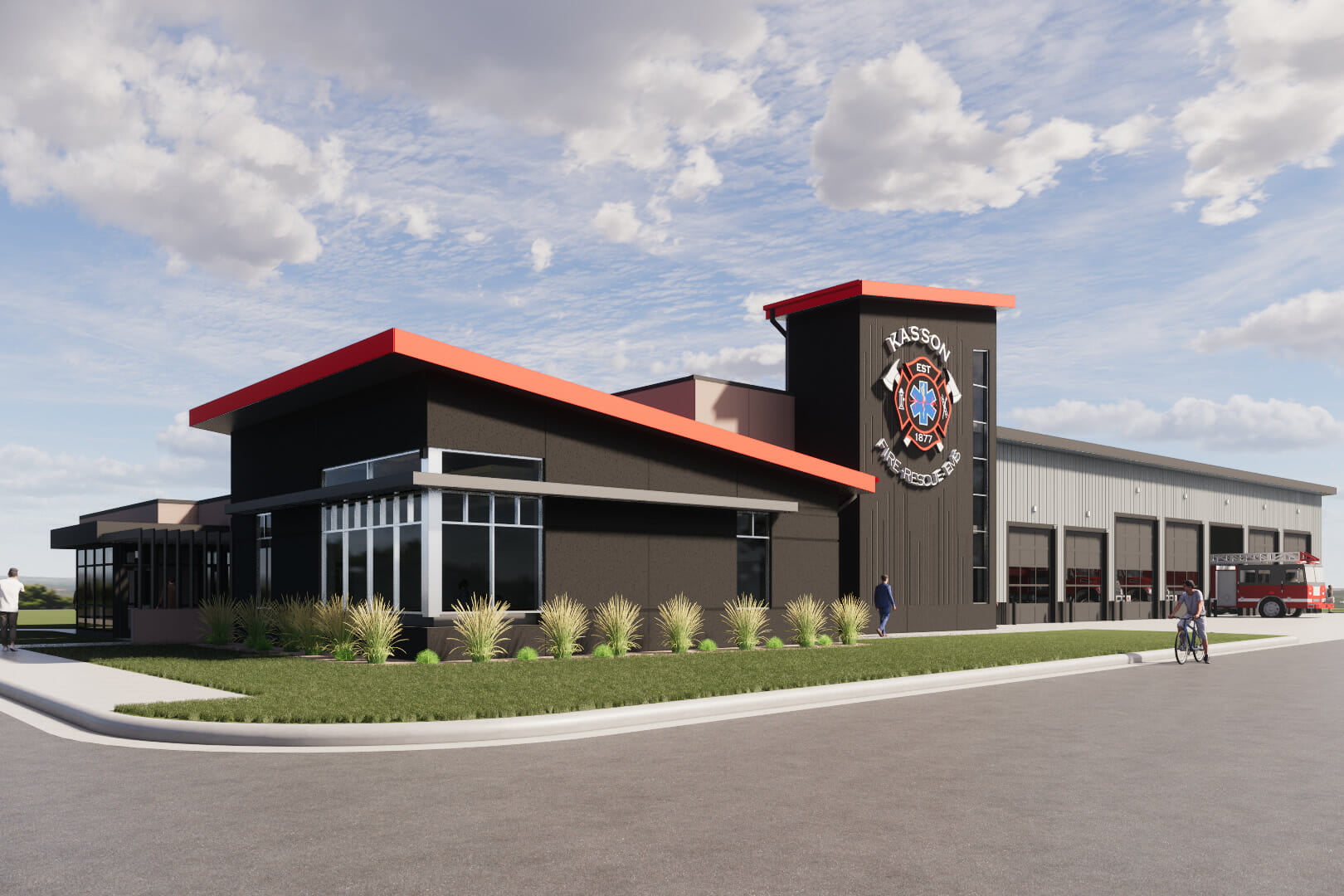 Learn about the City of Kasson's new $7 million fire station that will also have a police station to the north and utilizing the second level for a new city hall.